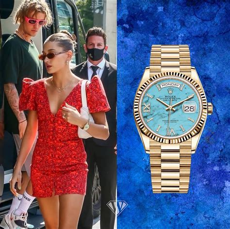 Hailey Bieber wears a RARE ROLEX .